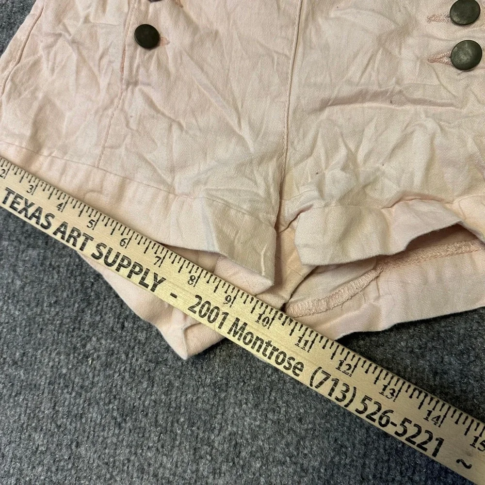 Forever 21 Shorts Womens Size 29 Peach Pink High Waisted Sailor Button Front